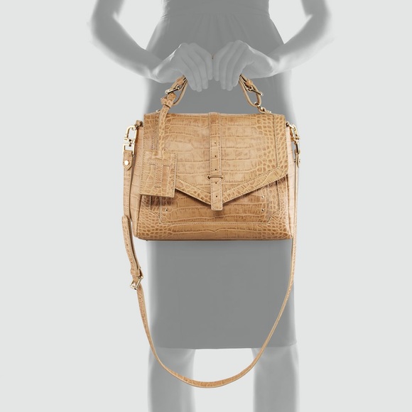 Tory Burch 797 Medium Crocodile-Embossed Satchel - Picture 2 of 14